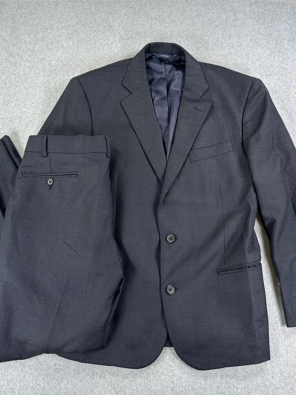 Brooks Brothers 1818 Madison Suit Blazer Pants Mens 52 34W Blue Wool 2 Piece USA